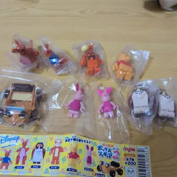 미개봉 곰돌이 푸 박스 피규어 파트2 총 7종류 + 2개 세트