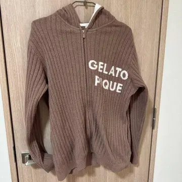 gelato pique 브라운 집업 후드티