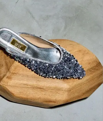 르 탈론 GRISE 포인트 스팽글 뮬 플랫