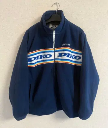 PIKO 올드 피코 네이비 서프 로고 두꺼운 원단 플리스 자켓