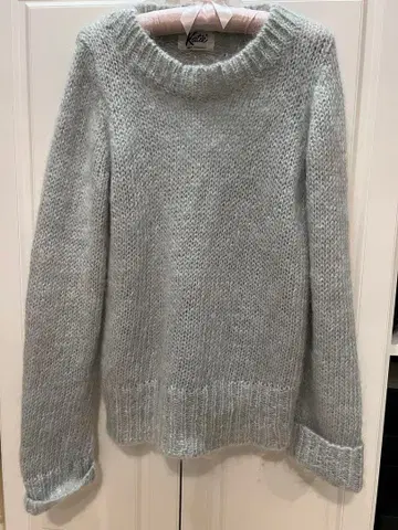 라이트 블루 니트 스웨터 긴팔