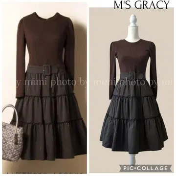 M'S GRACY*WEB 게재*니트 콤비 원피스