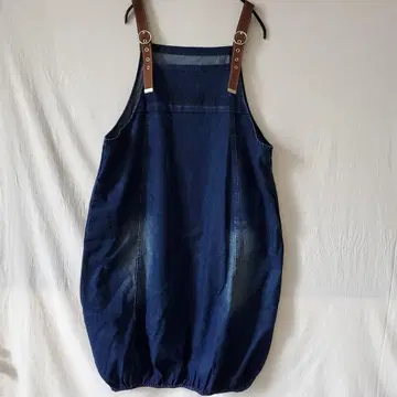 데님 에이프런 원피스 벌룬 원피스