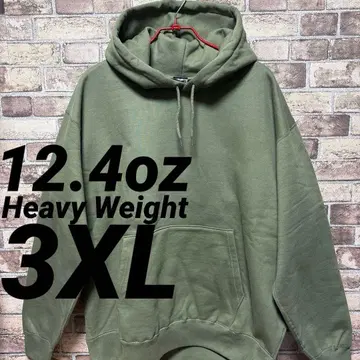 12.4oz 헤비 웨이트 후드티 무지 3XL 카키