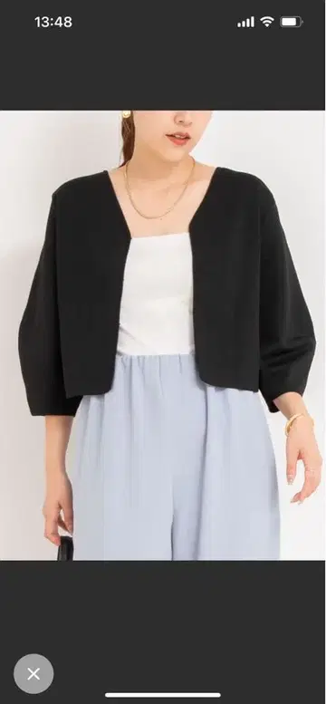 새상품 미사용 블랙 가디건 볼레로