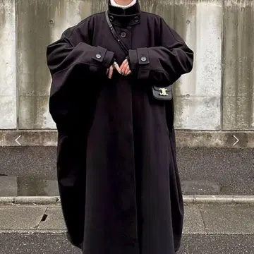 INTERPLAY x AYA MOMONGA 롱 코트 블랙