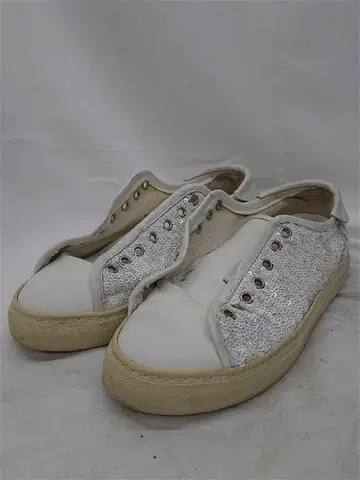 코르소 로마 화이트 스팽글 슬립온 스니커즈