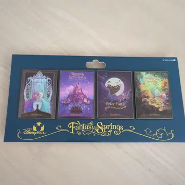 디즈니씨 판타지 스프링스 핀 배지 4개 세트