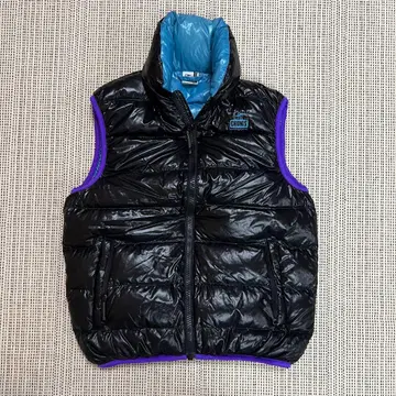 미사용 Chums 다운 베스트 S 블랙/블루/퍼플