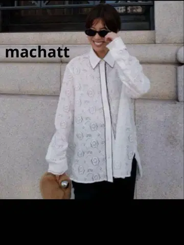[ machatt ] 파이핑 레이스 셔츠