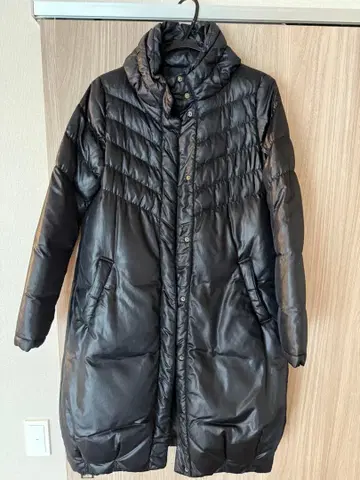 블랙 롱 다운 자켓 L 사이즈