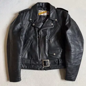 Schott 618 더블 라이더 자켓 블랙 커스텀 42