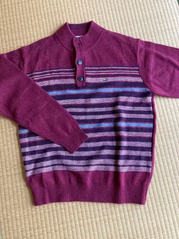 Crocodile 보르도 스트라이프 스웨터 L
