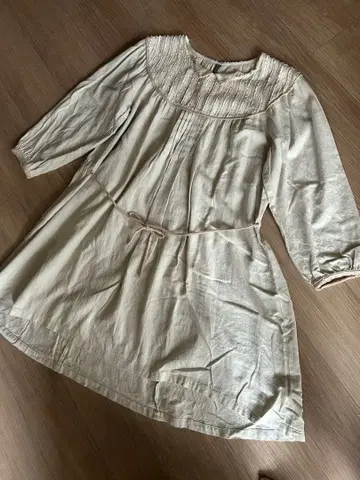 [ FRAPBOIS 플라보아 ] 턱 원피스 플레어 긴팔 셔츠 원피스