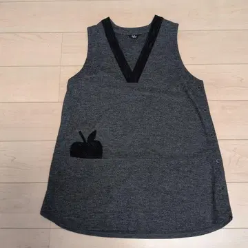 기우에몬 그레이 V넥 원피스