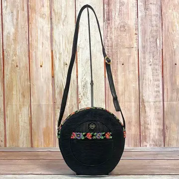 페이러 FEILER 원형 숄더백 메쉬 블랙 사선 크로스백