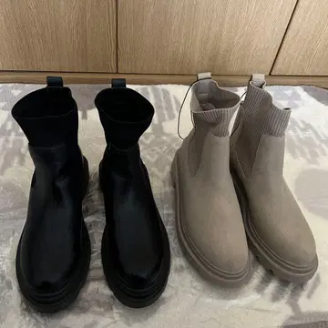 gu 리브 니트 삭스 부츠