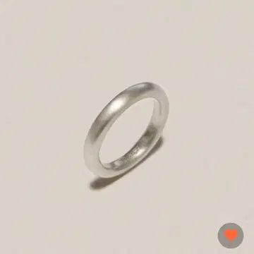nugu Signature O ring - Matt Silver 925