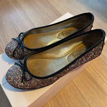 JIMMY CHOO 플랫슈즈 글리터