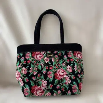 페이러 FEILER 블랙 장미 토트백