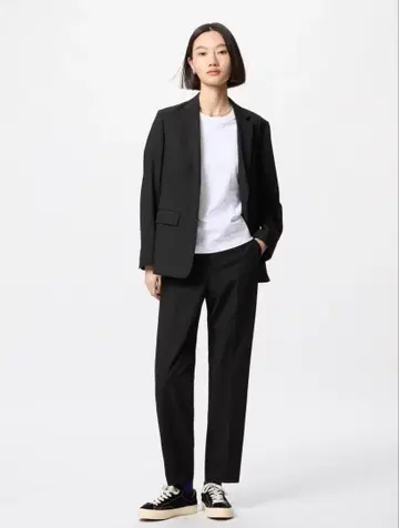 유니클로 블랙 수트 셋업 상하의 세트 XXL (3L)