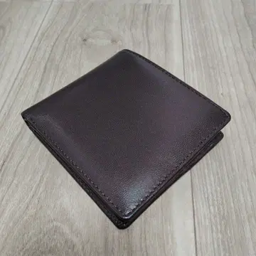 MURA 다크 브라운 가죽 접이식 지갑