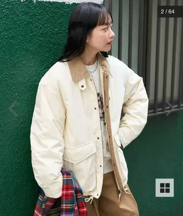 프릭스스토어 코튼 숏 블루종 화이트 베이지