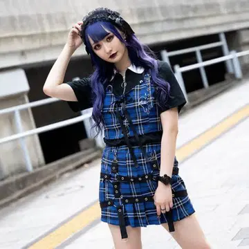 ACDC RAG 레이스 뷔스티에&하네스 스커트 셋업