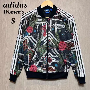 아디다스 오리지널 트랙 자켓 여성용 S 올 패턴 자수 로고