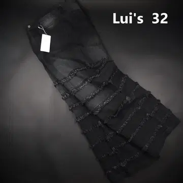 Lui's 루이스 턱 와이드 배기 데님 32 블랙 오오모리 모토키