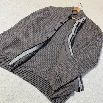 캘빈 클라인 지퍼 달린 버튼 가디건 니트 스웨터