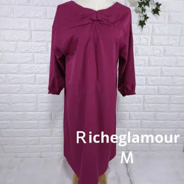 Richeglamour / 마젠타 V넥 원피스/ M