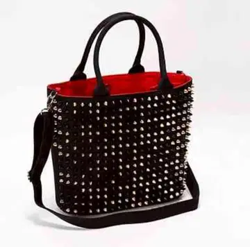 토트백 G 사이즈 ONI 스터드 x 블랙 x 믹스 x 레드