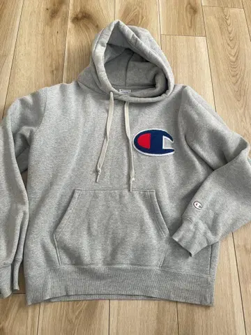 챔피온 후드 부착 후드티 그레이 MEDIUM