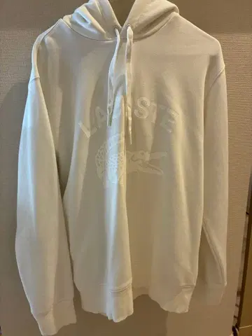 새상품급! LACOSTE 화이트 후드티 US M