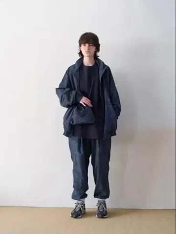 S.F.C WIDE TAPERED EASY PANTS M BLACK