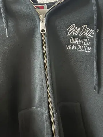 Ben Davis 블랙 집업 후드티