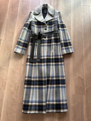 핑코 PINKO 체크 롱 코트