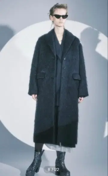 MAISON SPECIAL 모헤어 샤기 체스터 코트