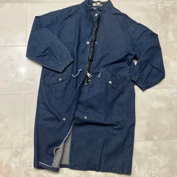 인디고 데님 자켓 후드 부착