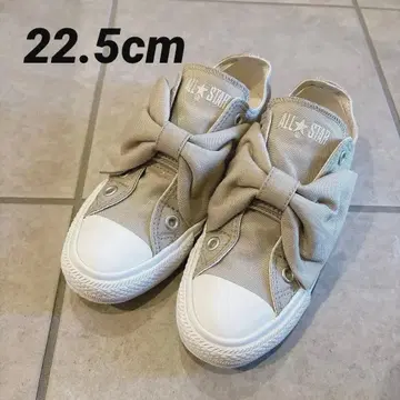 컨버스 CONVERSE ALL STAR 리본 포함 스니커즈 베이지