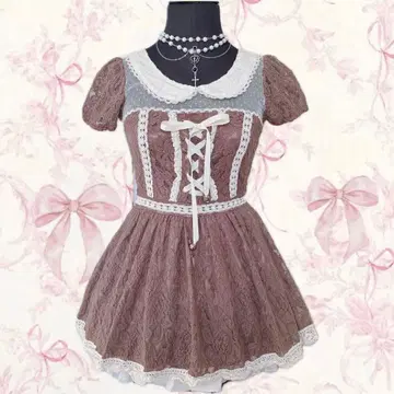 00s y2k LIZ LISA 원피스 튜닉 전체 레이스 모리걸