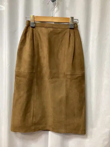 최종 가격 인하 허니 빈티지 스웨이드 가죽 스커트