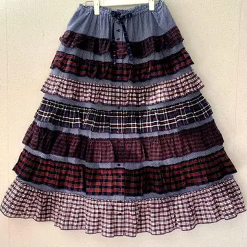 PINKHOUSE 타탄 체크 패치워크 스커트