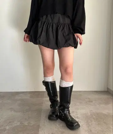 벌룬 스커트 블랙 미니 스커트 apres jour mignon
