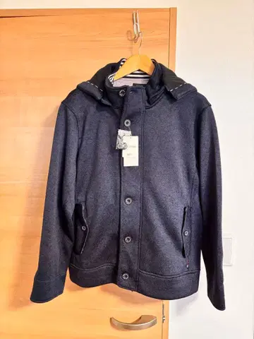 새상품 빔즈 후드 부착 네이비 자켓 블루종 택 포함