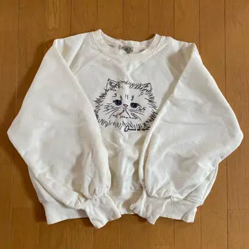 Samansa Mos2 사만사 모스모스 고양이 프린트 자수 맨투맨