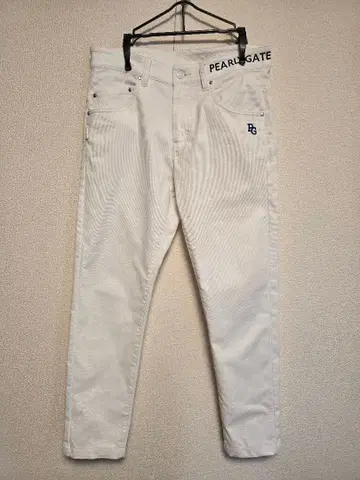 PEARL GATE 화이트 슬림핏 팬츠 사이즈 3