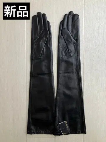 [ 미사용 새상품 ] jennifer 롱 그로브 블랙 천연 가죽