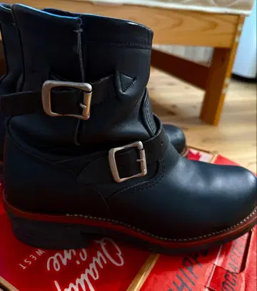 Chippewa 엔지니어 부츠 블랙